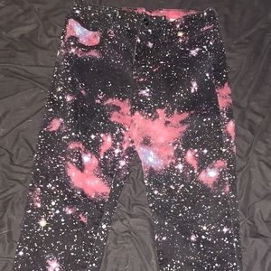 Galaxy Print Skinny Jeans